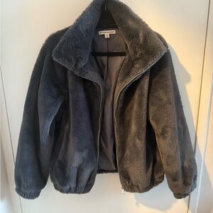 The Cashmere Project Gray Faux Fur Jacket